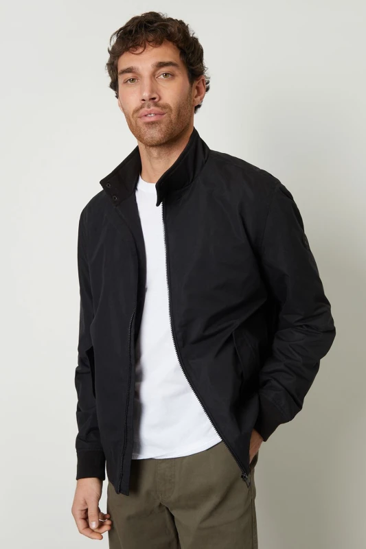 Image of Threadbare Zip Up Harrington Style Jacket - Black L
