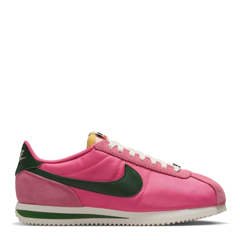 Image of Nike Cortez Textile Runners Womens Pink/Green female 5 (38.5)