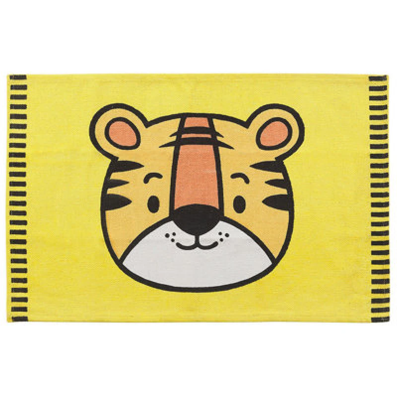 Image of Beliani Kids Rug Ranchi Yellow 60 X 90 Cm Cotton