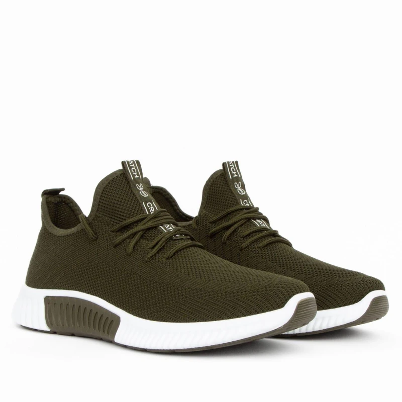 Image of Crosshatch Crosshatch Men Rideout Trainers in Olive Size: 9 Olive 9 Male 5059294313971