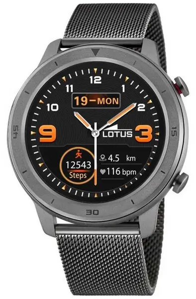 Image of Lotus L50022/1 SmarTime Grey Bezel Grey Steel Mesh Watch