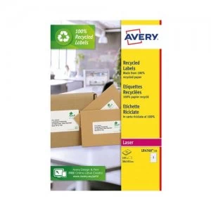 Image of Avery Recycled Ring Binder Labels 7 Per Sheet White Pack of 105