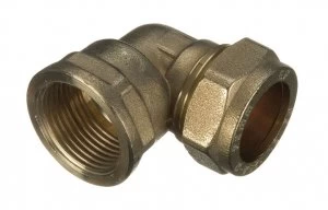Image of Wickes Brass Compression Elbow - 12 x 15mm