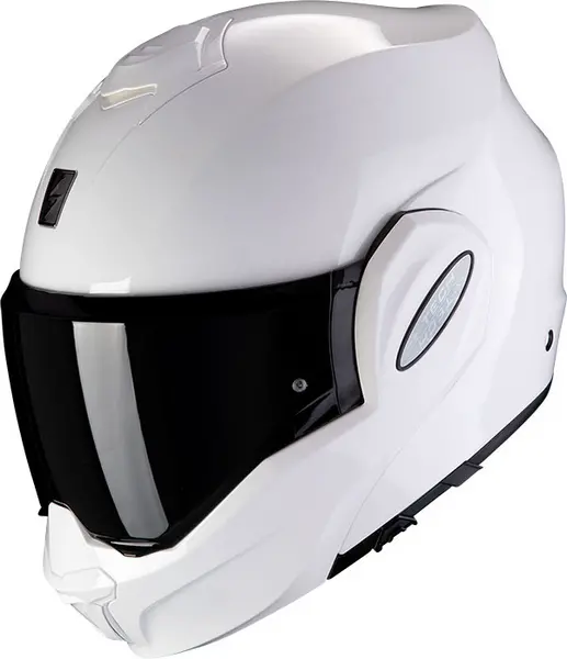 Image of Scorpion Exo-Tech Evo Solid White Modular Helmet Size 2XL