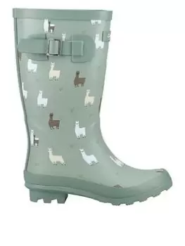 Image of Cotswold Farmyard Alpaca Junior Wellington Boots, Multi, Size 4 Older