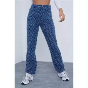 Image of I Saw It First Blue Distressed Straight Leg Jeans - Blue