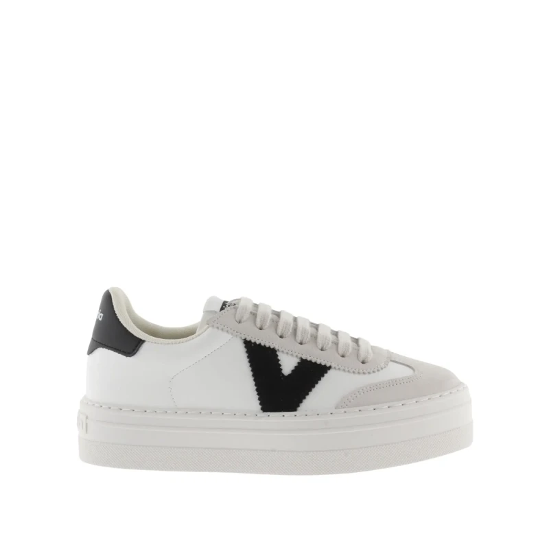 Image of Victoria Leather and suede effect trainers Victoria Barcelona Noir Unisex 39