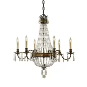 Image of 6 Bulb Chandelier LIght Oxidized Bronze British Bronze LED E14 60W