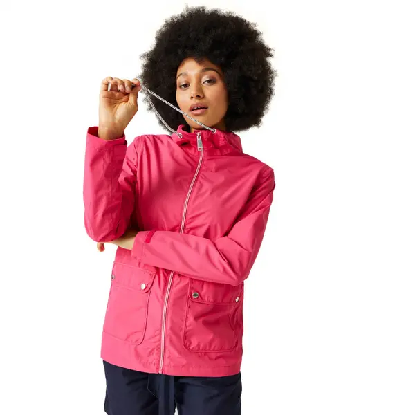 Image of Regatta Womens Bayletta Full Zip Hooded Rain Coat 20 - Bust 45' (114cm) Hot Pink RWW418-7U1-20