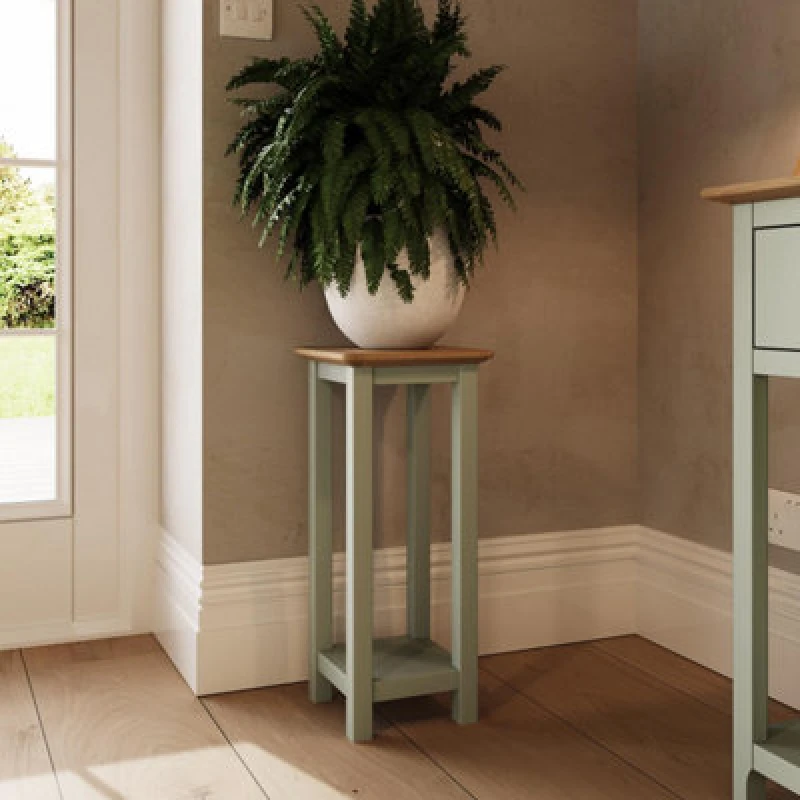 Image of FWStyle FWStyle Sage Green Oak Side Table Green One Size Unisex 5056413124920