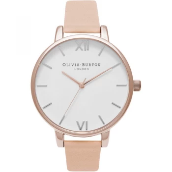 Image of White Dial Nude Peach & Rose Gold Watch