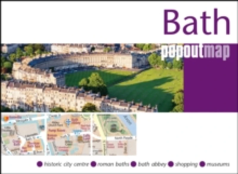 Image of Bath PopOut Map - pocket size, pop up map of Bath city centre Sheet map, folded