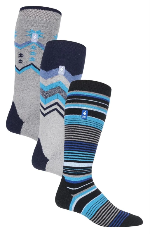 Image of Heat Holders Heat Holders - Mens 3 PAIRS Ultra Lite Ski Socks - Mix 1