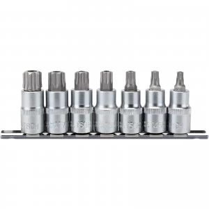 Image of Draper 10 Piece 1/2" Drive Security TX-Star Socket Bit Set 1/2" 55mm