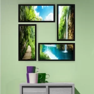 Image of SET_052 Multicolor Decorative Framed Painting (4 Pieces)