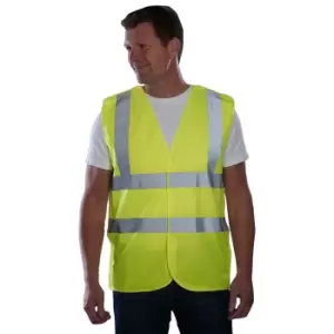 Image of Grafters Unisex Hi-Visibility Safety Waistcoat (4XL) (Yellow)