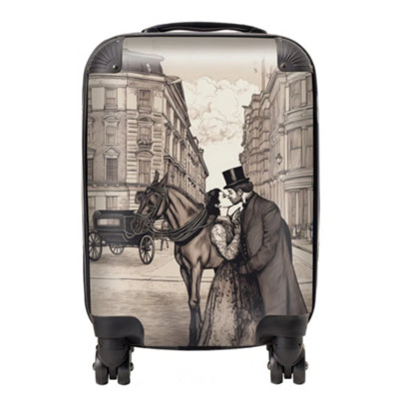Image of Warren Reed Designer Victorian Lovers On A London Street Suitcase - Small