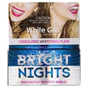 Image of White Glo Bright Nights Dissolving Whitening Films 6Pcs
