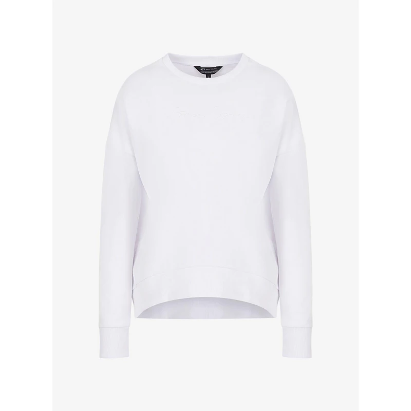 Image of Armani Exchange Crewneck Sweatshirt Crew Sweaters XS White 33225201310