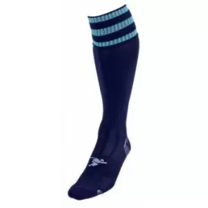 Image of Precision Childrens/Kids Pro Football Socks (12 UK Child-2 UK) (Navy/Sky Blue)
