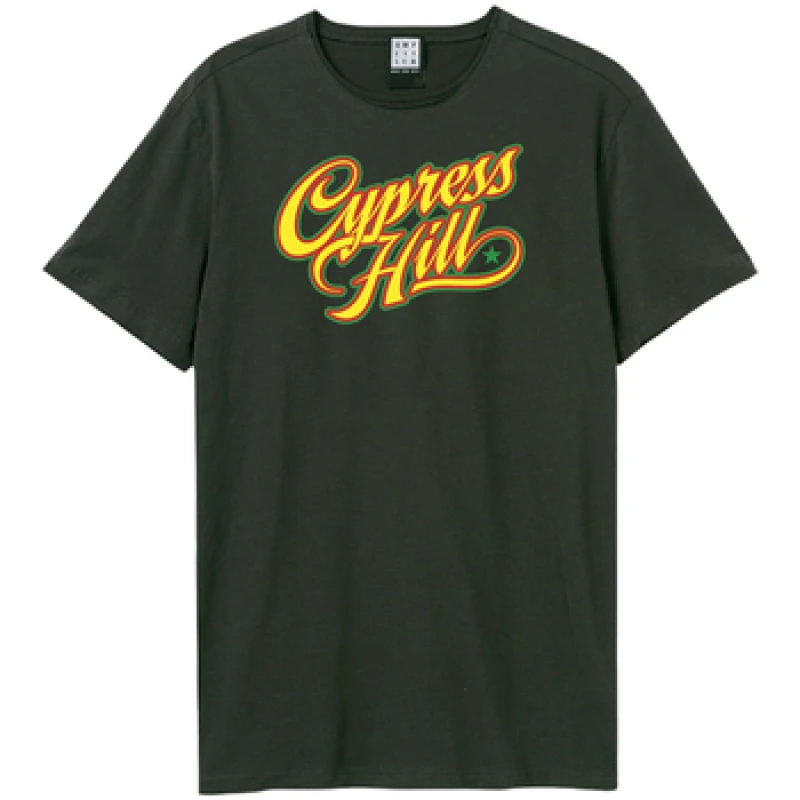 Image of Amplified Amplified Men Script Cypress Hill T-Shirt in Charcoal Size: X-Small Charcoal XS Male 5063750999364