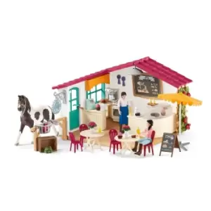 Image of Schleich Horse Club Rider Cafe Toy Playset, 5 to 12 Years,...