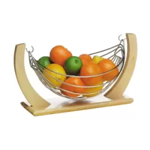 Image of Fruit Hammock in Chrome/Rubberwood