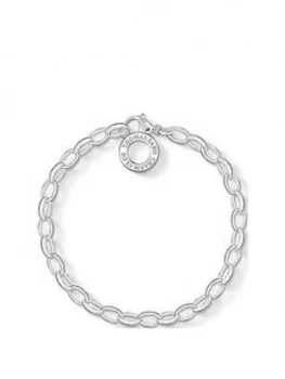 Image of Thomas Sabo Charm Club Classic Silver Carrier Bracelet, One Colour, Size Large = 20Cm, Women