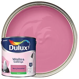 Image of Dulux Walls & Ceilings Berry Smoothie Silk Emulsion Paint 2.5L