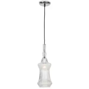 Image of Larissa Lamia Ceiling Pendant 1 Light Clear Glass