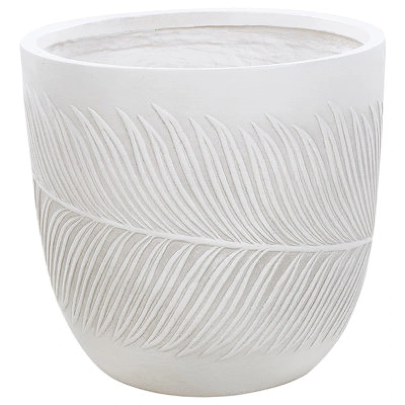 Image of Beliani Plant Pot Ftero 42cm Off-White