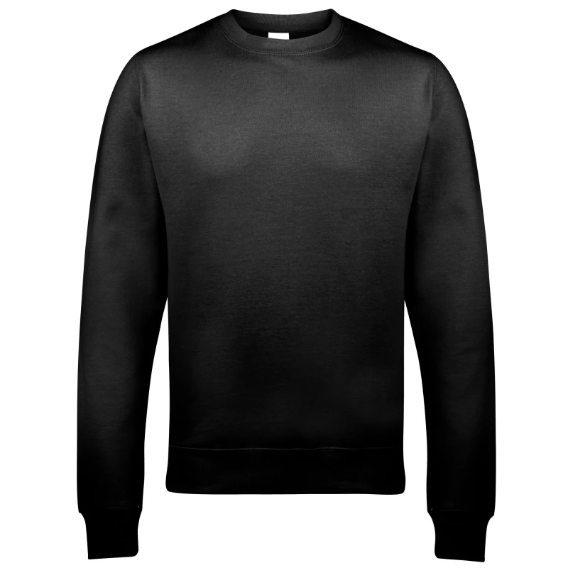 Image of AWDis AWDis Just Hoods Crew Neck Plain Sweatshirt (280 GSM) in Black Size: X-Small Black XS Unisex 5055805498724