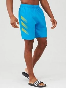 Image of Adidas Bos 3S Swim Shorts - Cyan
