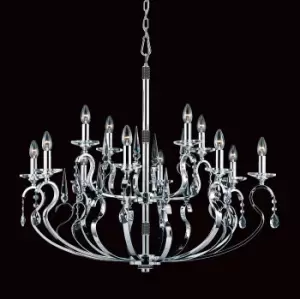 Image of Rhinestone Crystal Chrome 12 Arm Chandelier