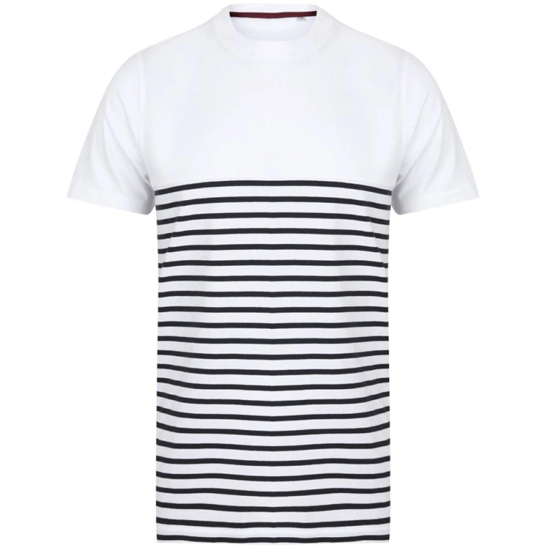 Image of Front Row Mens Breton Striped T-Shirt in Off-White Size: XS Off-White Male XS