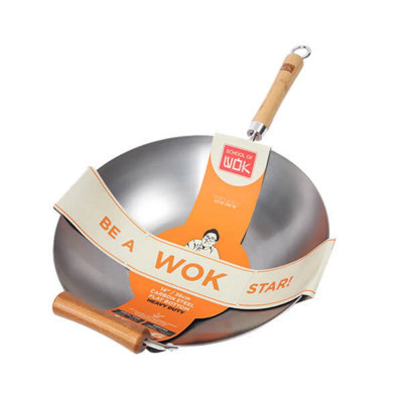 Image of School Of Wok Wok Star 14" / 35Cm Carbon Steel Heavy Duty Wok