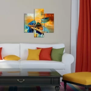 Image of 3MDF-028 Multicolor Decorative MDF Painting (3 Pieces)