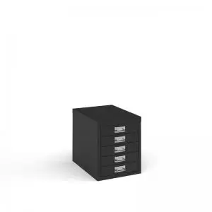 Image of Bisley multi drawers with 5 drawers - black