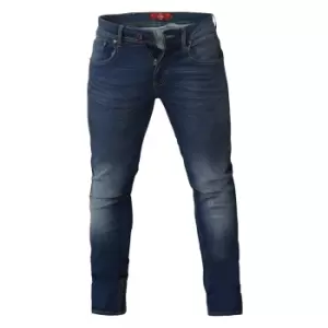 Image of Duke Mens Ambrose Slim Fit Stretch Jeans (32S) (Dark Blue Stonewash)