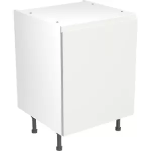 Image of Kitchen Kit Flatpack J-Pull Kitchen Cabinet Base Unit Super Gloss 600mm in White MFC