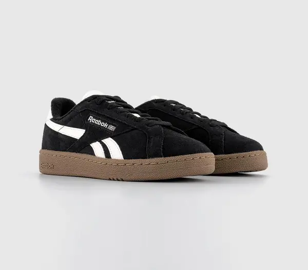 Image of Reebok Black/White/Gum Club C Grounds Trainers