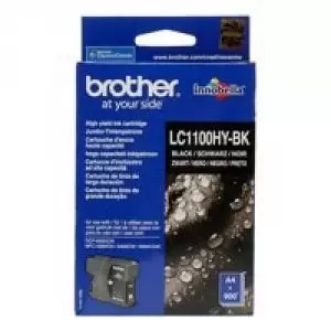 Image of Brother Black High Yield Ink Cartridge 19ml - LC1100HYBK BRLC1100HYBK