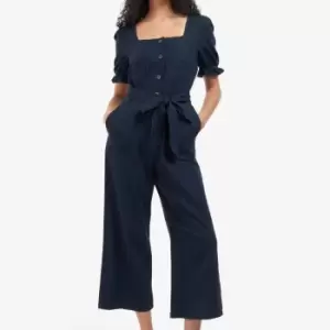 Image of Barbour Leilani Cotton and Linen-Blend Jumpsuit - UK 8