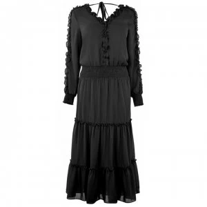 Image of Biba Frill Tier Dress - Black