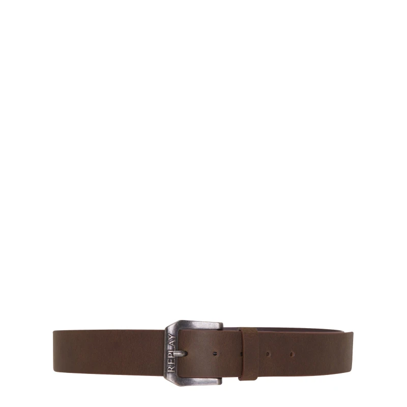 Image of Replay Leather Belt - Brown Brown M