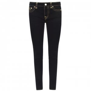 Image of TRUE RELIGION Jenny Stretch Stitch Jeans - Black/Gold 1001
