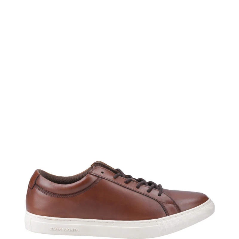 Image of Jack and Jones Galaxy Leather Trainer Casual Shoes 7 (41) Brown 01520205270