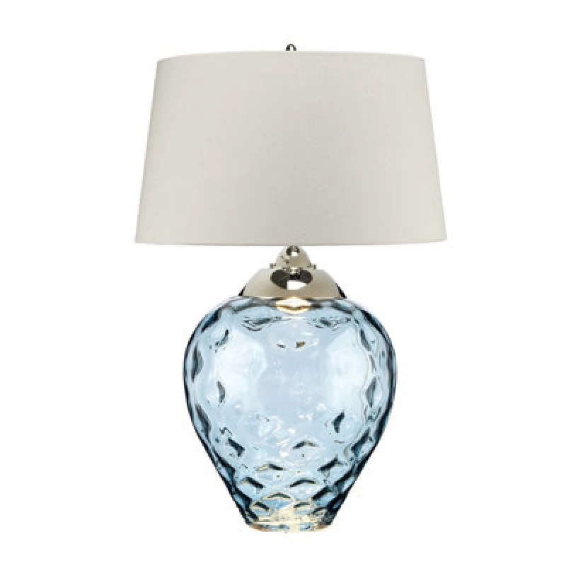 Image of Netlighting Samara Large Table Lamp Bluetinted Glass Blue