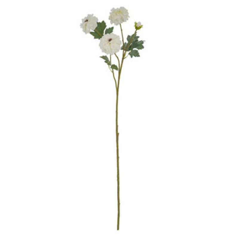 Image of Hill Interiors African Marigold Large Spray Artificial Flower - Plastic - L11 X W11 X H100 Cm - White