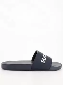 Image of Tommy Hilfiger 3D Print Hilfiger Pool Slide - Navy, Size 43, Men
